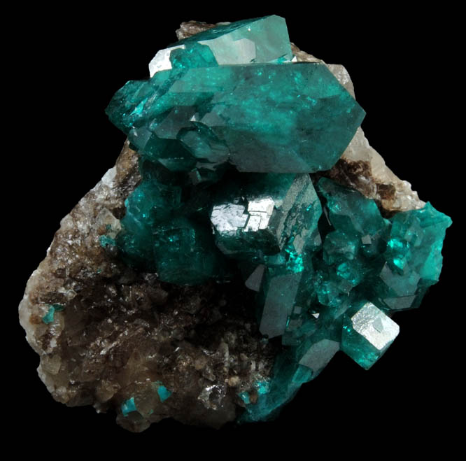 Dioptase from Altyn-Tyube, 66 km east of Karagandy, Karaganda Oblast, Kazakhstan (Type Locality for Dioptase)