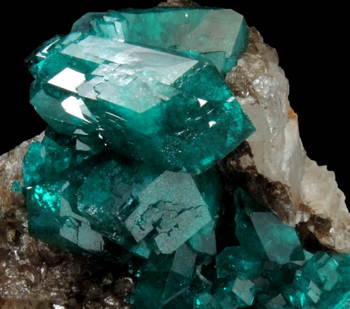 Dioptase from Altyn-Tyube, 66 km east of Karagandy, Karaganda Oblast, Kazakhstan (Type Locality for Dioptase)