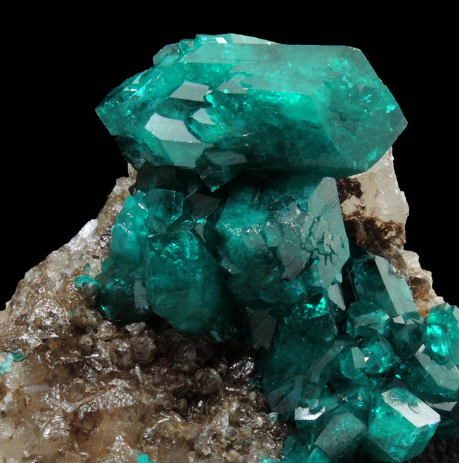 Dioptase from Altyn-Tyube, 66 km east of Karagandy, Karaganda Oblast, Kazakhstan (Type Locality for Dioptase)