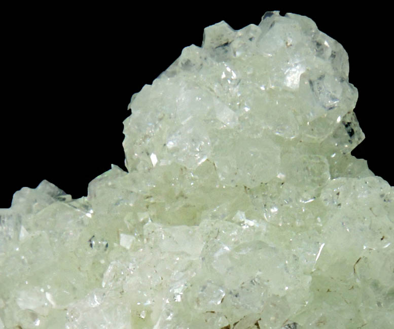 Apophyllite on Prehnite from Millington Quarry, Bernards Township, Somerset County, New Jersey