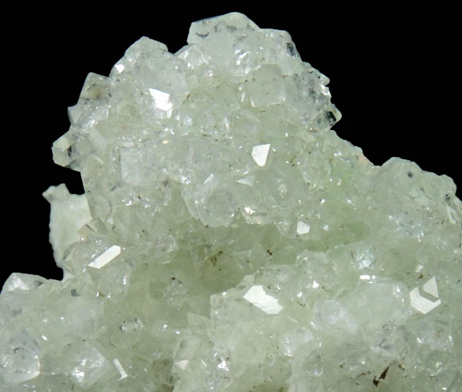 Apophyllite on Prehnite from Millington Quarry, Bernards Township, Somerset County, New Jersey