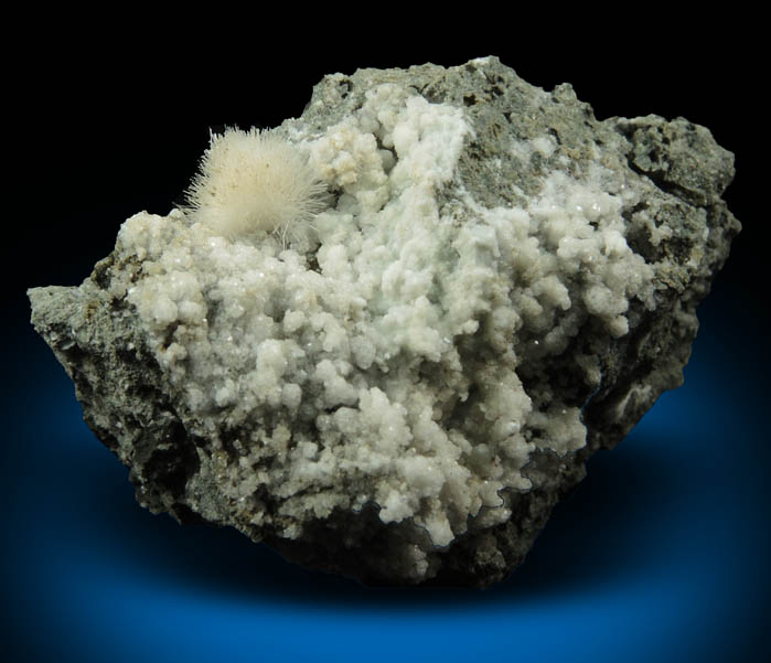 Natrolite and Calcite from Millington Quarry, Bernards Township, Somerset County, New Jersey