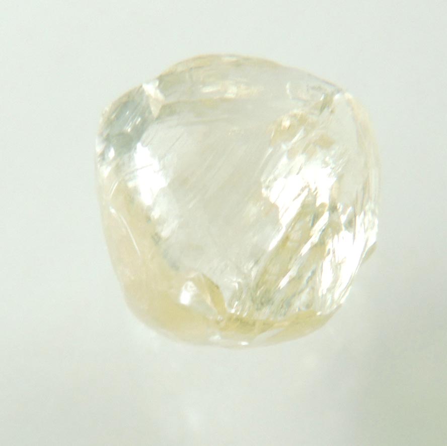 Diamond (1.67 carat cuttable yellow octahedral crystal) from Orapa Mine, south of the Makgadikgadi Pans, Botswana