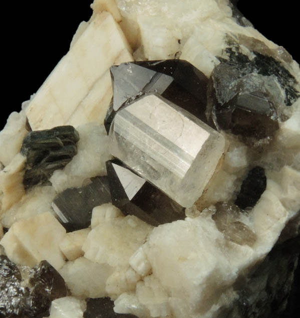 Topaz, Smoky Quartz, Microcline from Diamond Rocks, Hare's Gap, Mournes, County Down, Ireland