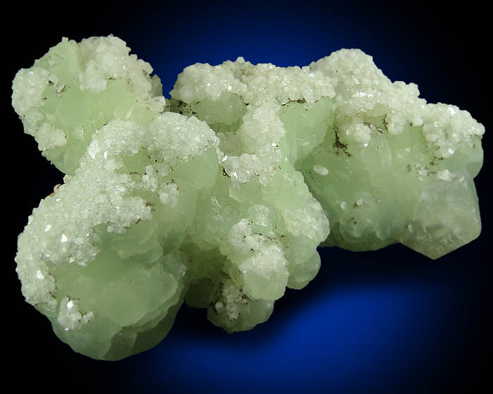 Apophyllite over Prehnite from Millington Quarry, Bernards Township, Somerset County, New Jersey