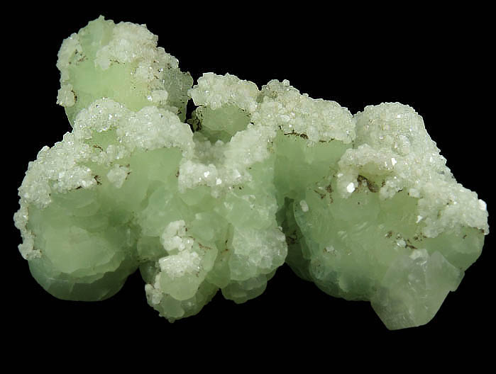 Apophyllite over Prehnite from Millington Quarry, Bernards Township, Somerset County, New Jersey