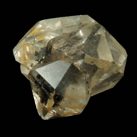 Quartz var. Herkimer Diamonds with hydrocarbon inclusions from Hickory Hill Diamond Diggings, Fonda, Montgomery County, New York