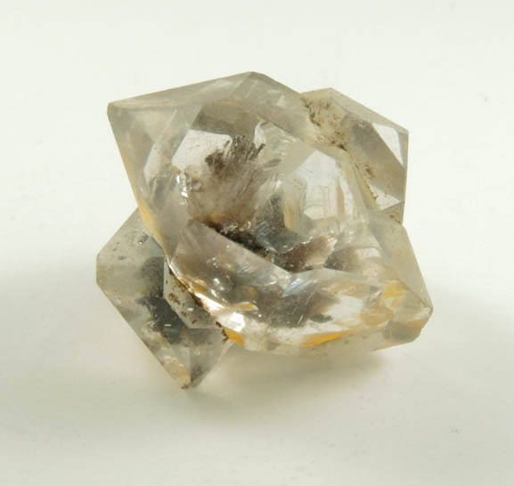 Quartz var. Herkimer Diamonds with hydrocarbon inclusions from Hickory Hill Diamond Diggings, Fonda, Montgomery County, New York