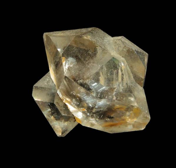 Quartz var. Herkimer Diamonds with hydrocarbon inclusions from Hickory Hill Diamond Diggings, Fonda, Montgomery County, New York