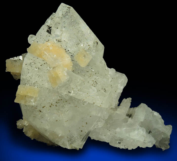 Chabazite on Calcite with pseudomorphic molds after Anhydrite plus minor Chlorite from Upper New Street Quarry, Paterson, Passaic County, New Jersey