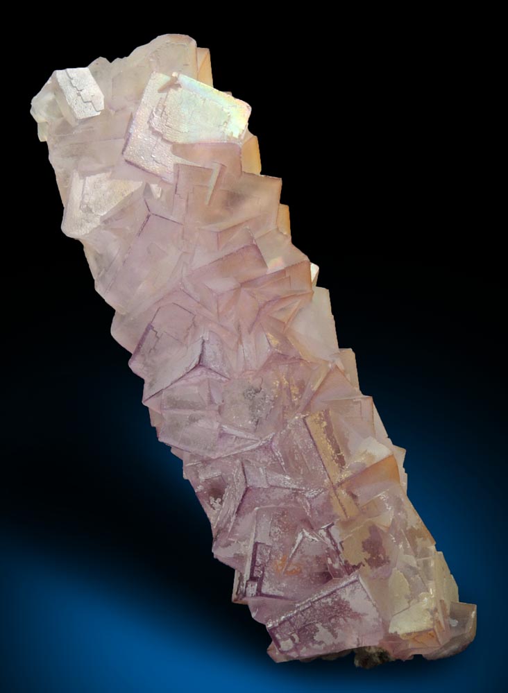 Fluorite over Stibnite from Weishan, Dali Autonomous Prefecture, Yunnan, China