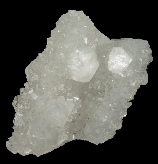 Apophyllite on Quartz from Mumbai (Bombay) District, Maharashtra, India