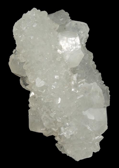 Apophyllite on Quartz from Mumbai (Bombay) District, Maharashtra, India