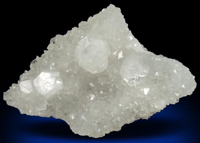 Apophyllite on Quartz from Mumbai (Bombay) District, Maharashtra, India