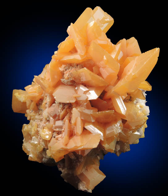 Wulfenite with minor Mimetite from Mina La Morita (La Morita Mine), Ascensin, Chihuahua, Mexico