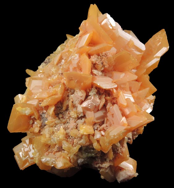 Wulfenite with minor Mimetite from Mina La Morita (La Morita Mine), Ascensin, Chihuahua, Mexico