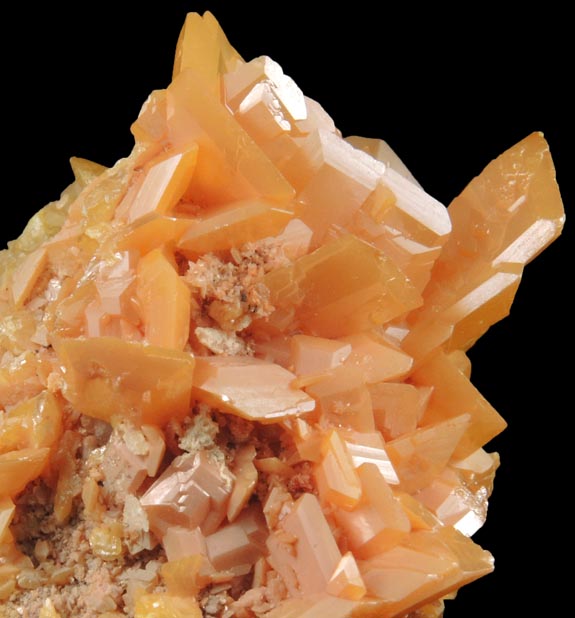 Wulfenite with minor Mimetite from Mina La Morita (La Morita Mine), Ascensin, Chihuahua, Mexico