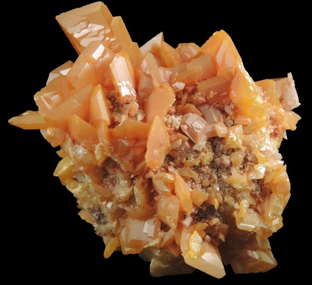 Wulfenite with minor Mimetite from Mina La Morita (La Morita Mine), Ascensin, Chihuahua, Mexico