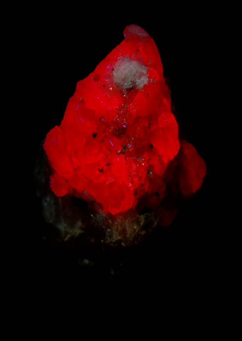 Corundum var. Ruby in marble from Mogok District, 115 km NNE of Mandalay, Mandalay Division, Myanmar (Burma)