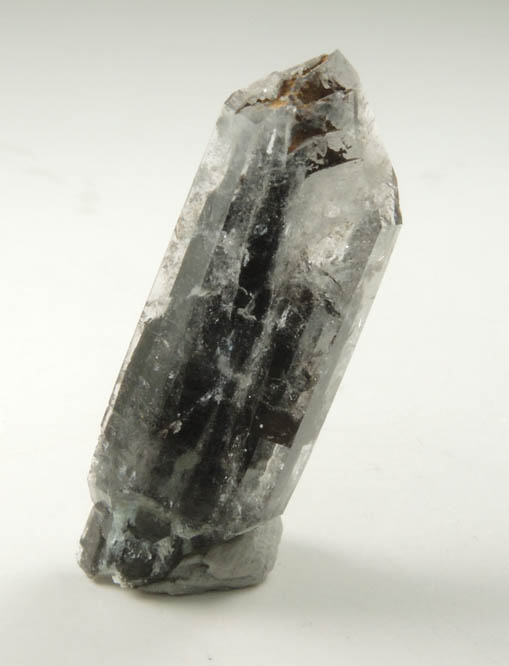 Quartz var. Black Herkimer Diamond with black hydrocarbon inclusions from Hickory Hill Diamond Diggings, Fonda, Montgomery County, New York