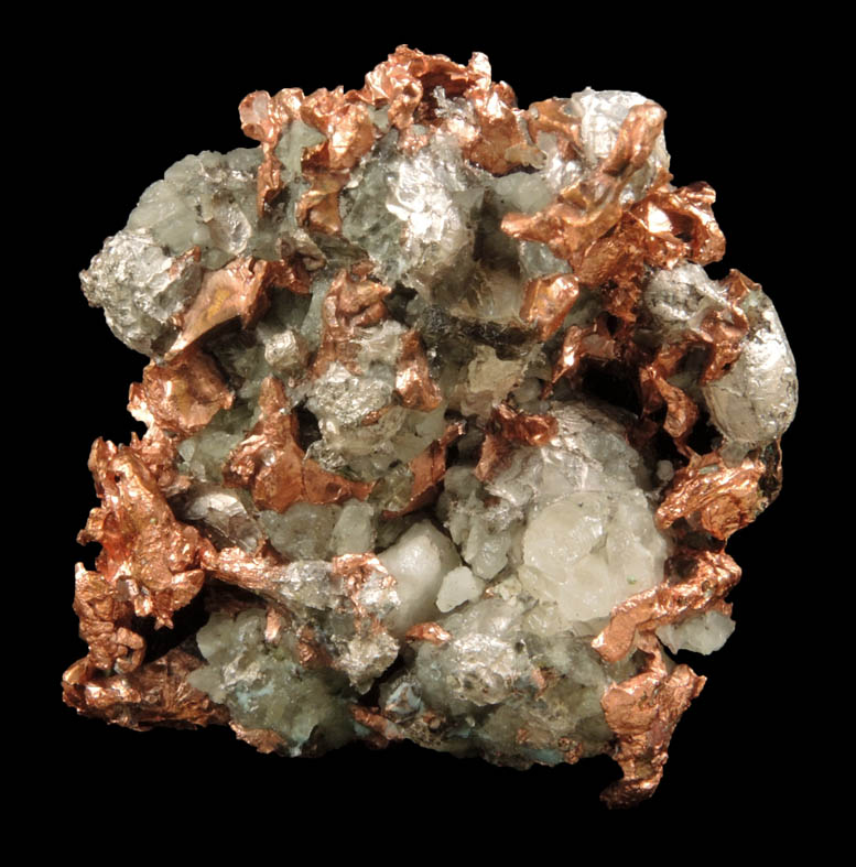 Silver and Copper var. Half-breed from Caledonia Mine, Keweenaw Peninsula Copper District, Ontonagon County, Michigan