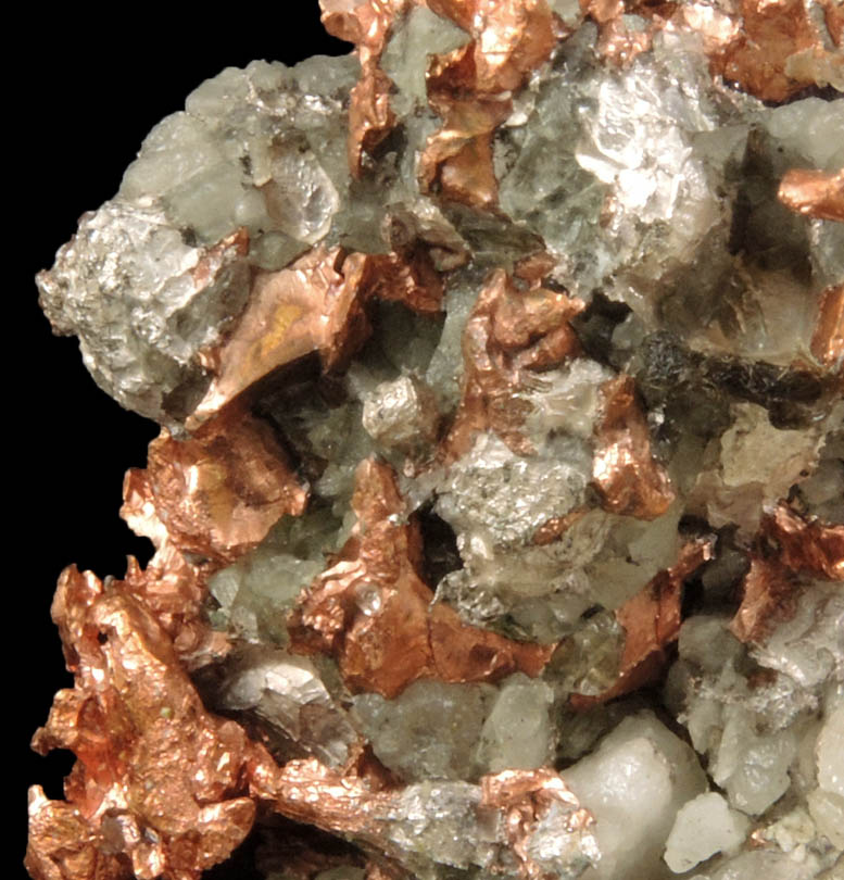 Silver and Copper var. Half-breed from Caledonia Mine, Keweenaw Peninsula Copper District, Ontonagon County, Michigan