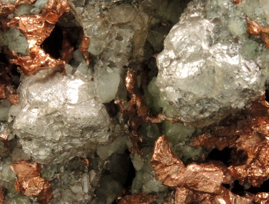 Silver and Copper var. Half-breed from Caledonia Mine, Keweenaw Peninsula Copper District, Ontonagon County, Michigan