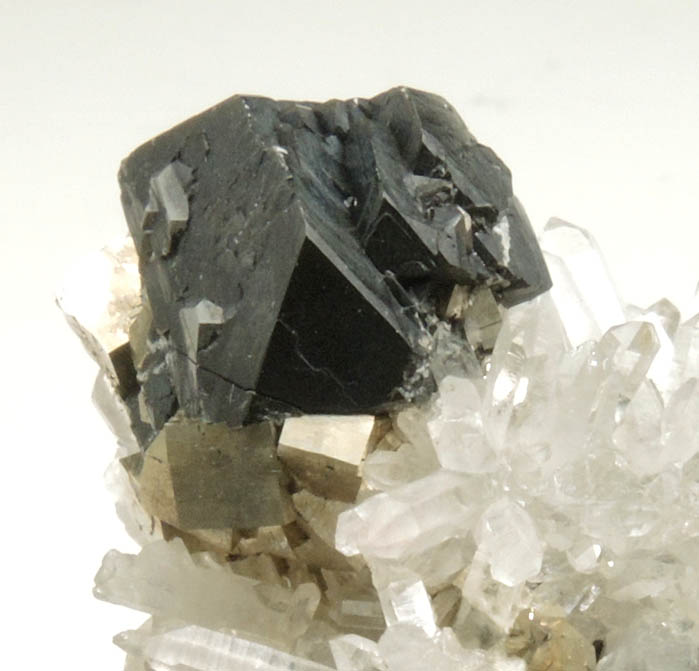 Sphalerite, Ferberite, Pyrite and Quartz from Kara Oba (Dzhambul), Betpakdala Desert, Karaganda Oblast', Kazakhstan