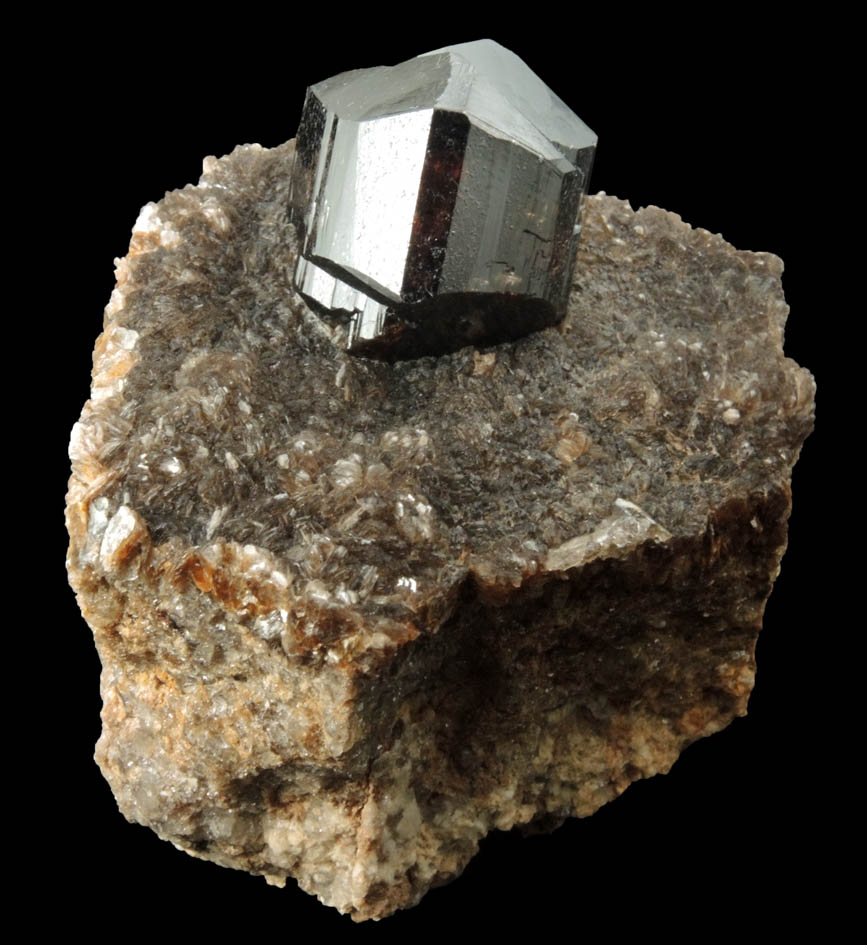 Cassiterite on Muscovite from Merekski District, Khabarovskiy Kray, Russia