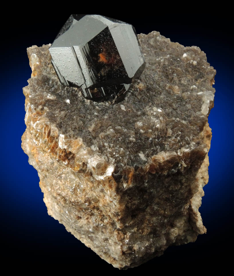 Cassiterite on Muscovite from Merekski District, Khabarovskiy Kray, Russia