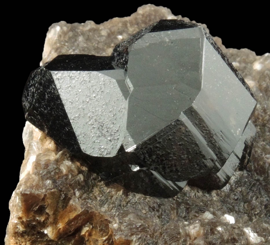 Cassiterite on Muscovite from Merekski District, Khabarovskiy Kray, Russia