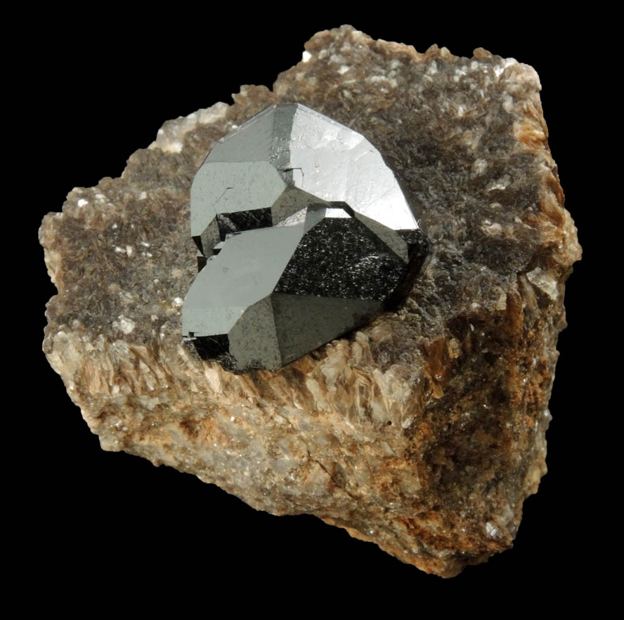 Cassiterite on Muscovite from Merekski District, Khabarovskiy Kray, Russia