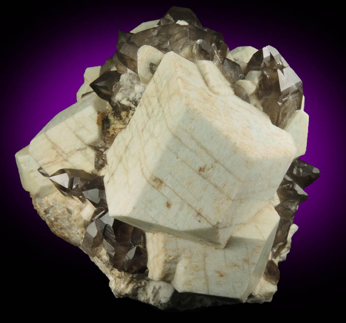 Microcline and Smoky Quartz from Boulder-Ravine Site, Moat Mountain, Bartlett, Carroll County, New Hampshire