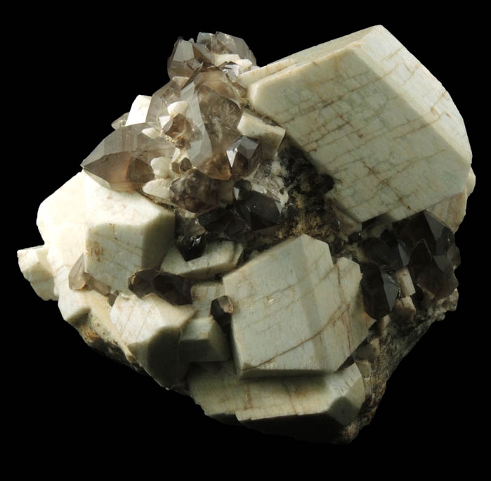 Microcline and Smoky Quartz from Boulder-Ravine Site, Moat Mountain, Bartlett, Carroll County, New Hampshire