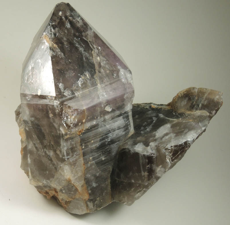 Quartz var. Smoky-Amethyst Quartz from Memorial Day Pocket, Boulder-Ravine Site, Moat Mountain, Bartlett, Carroll County, New Hampshire