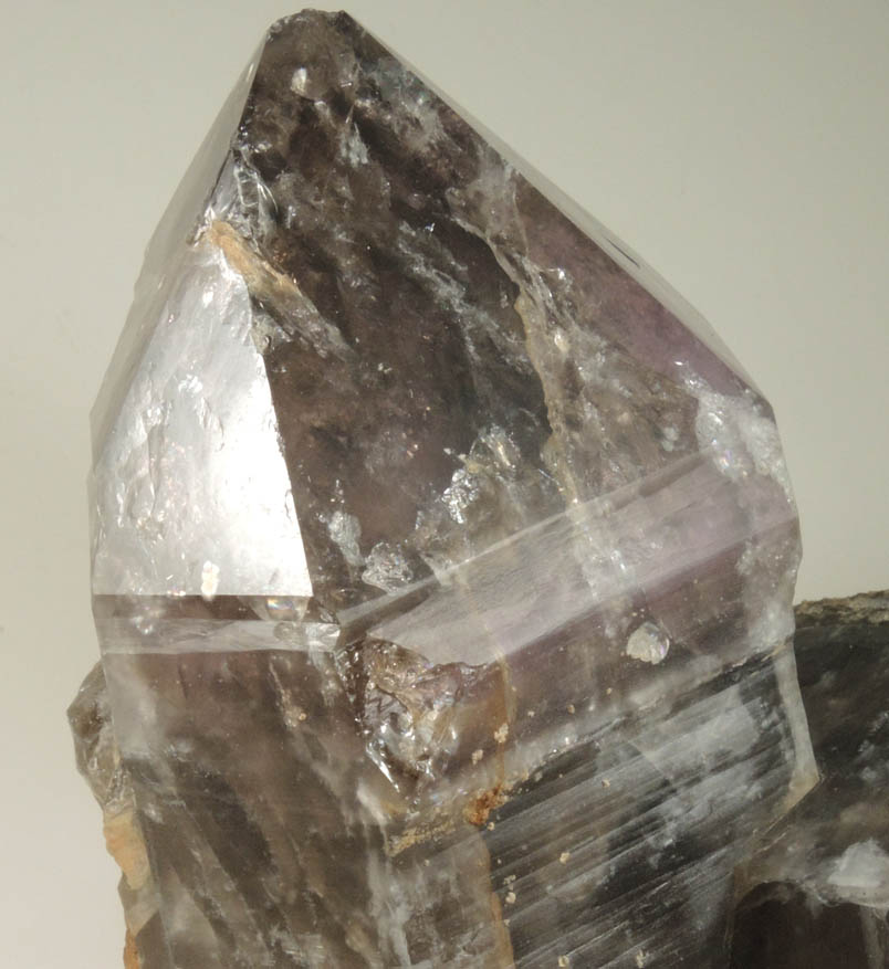 Quartz var. Smoky-Amethyst Quartz from Memorial Day Pocket, Boulder-Ravine Site, Moat Mountain, Bartlett, Carroll County, New Hampshire