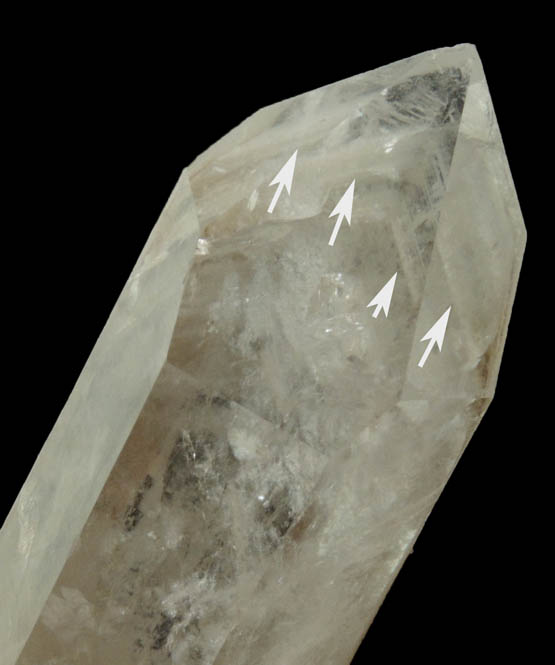 Quartz with phantom-growth zoning from Flint Hill, Raymond, Rockingham County, New Hampshire