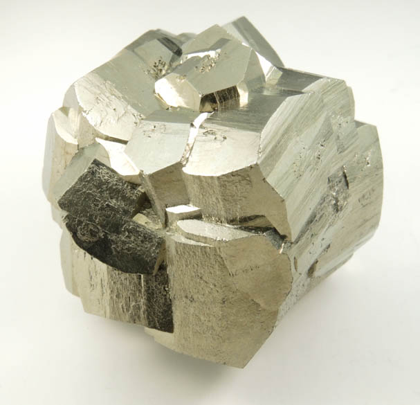Pyrite (interpenetrant crystal cluster) from Ambas Aguas, Muro de Aguas, La Rioja, Spain