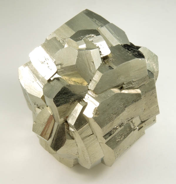 Pyrite (interpenetrant crystal cluster) from Ambas Aguas, Muro de Aguas, La Rioja, Spain
