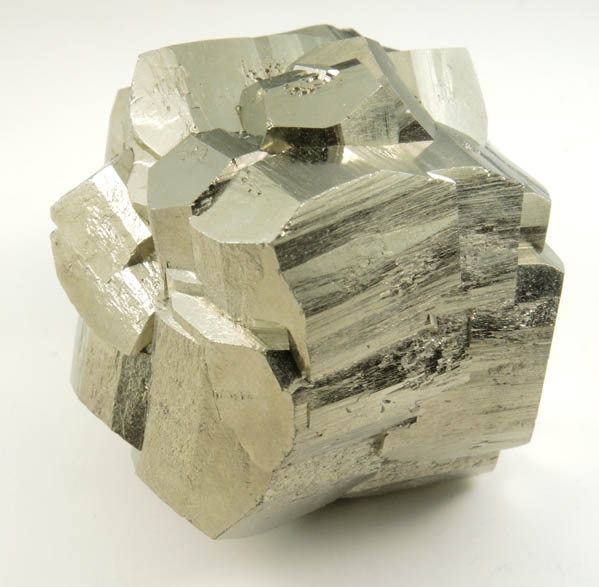 Pyrite (interpenetrant crystal cluster) from Ambas Aguas, Muro de Aguas, La Rioja, Spain