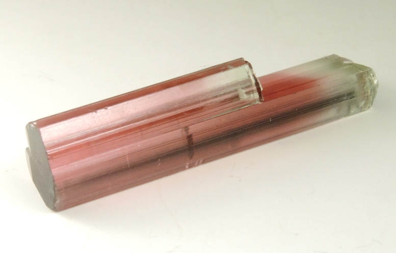 Elbaite Tourmaline (bi-colored) from Himalaya Mine, Mesa Grande District, San Diego County, California